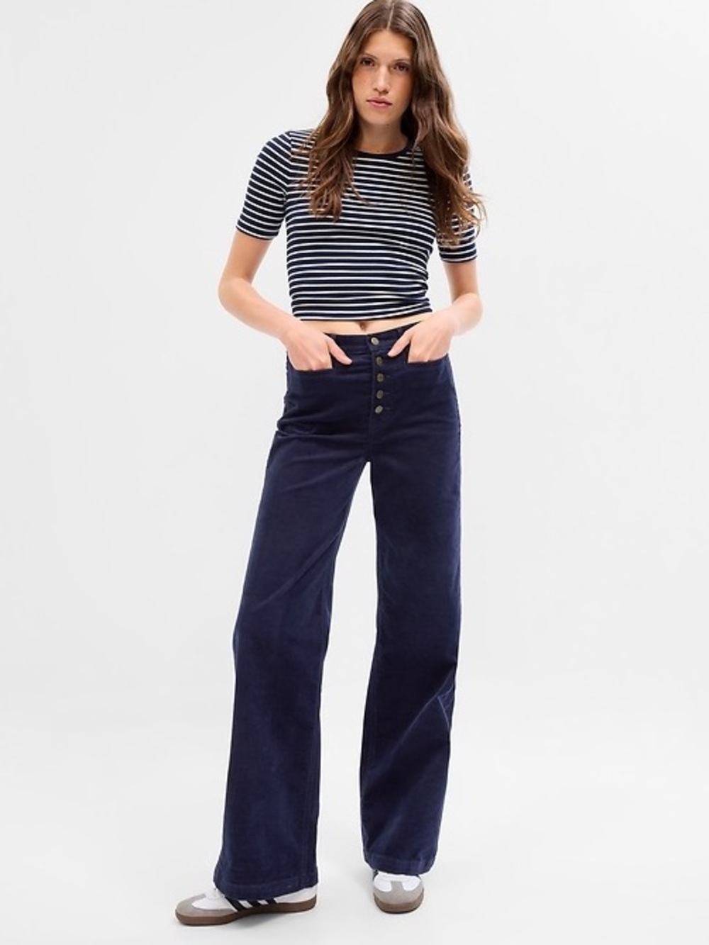 Gap High Stride Wide Leg Corduroy Pants
